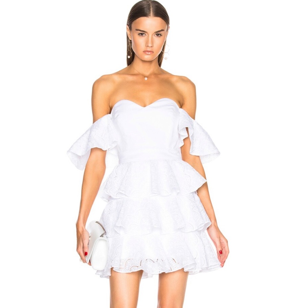 White Caroline Constas mini dress